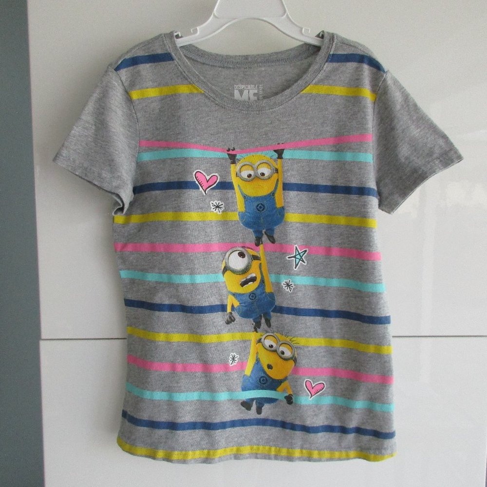 Universal Studios Despicable Me Tee Sz M 7/8 Gray